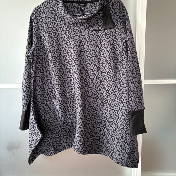 Modern tunic with blue/grey and black pattern size 16W - Picture 11 of 13